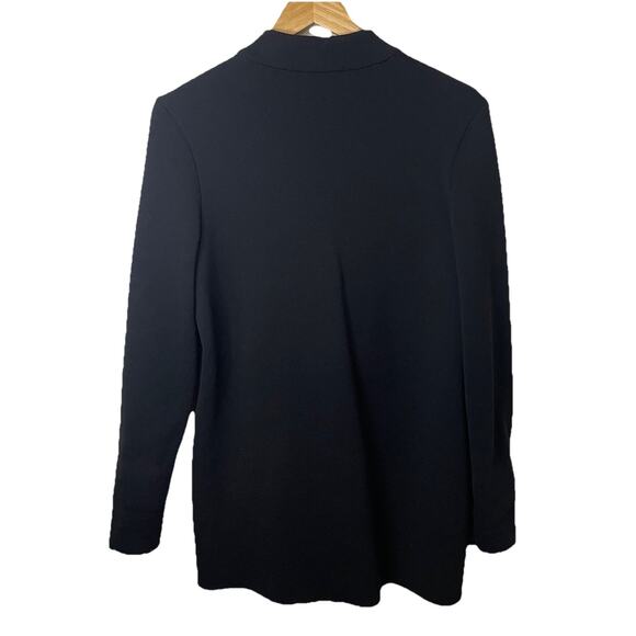 VTG SAINT JAMES France Black Wool Cardigan Jacket Shacket -38 Chest / M/L -FLAW - Picture 3 of 16